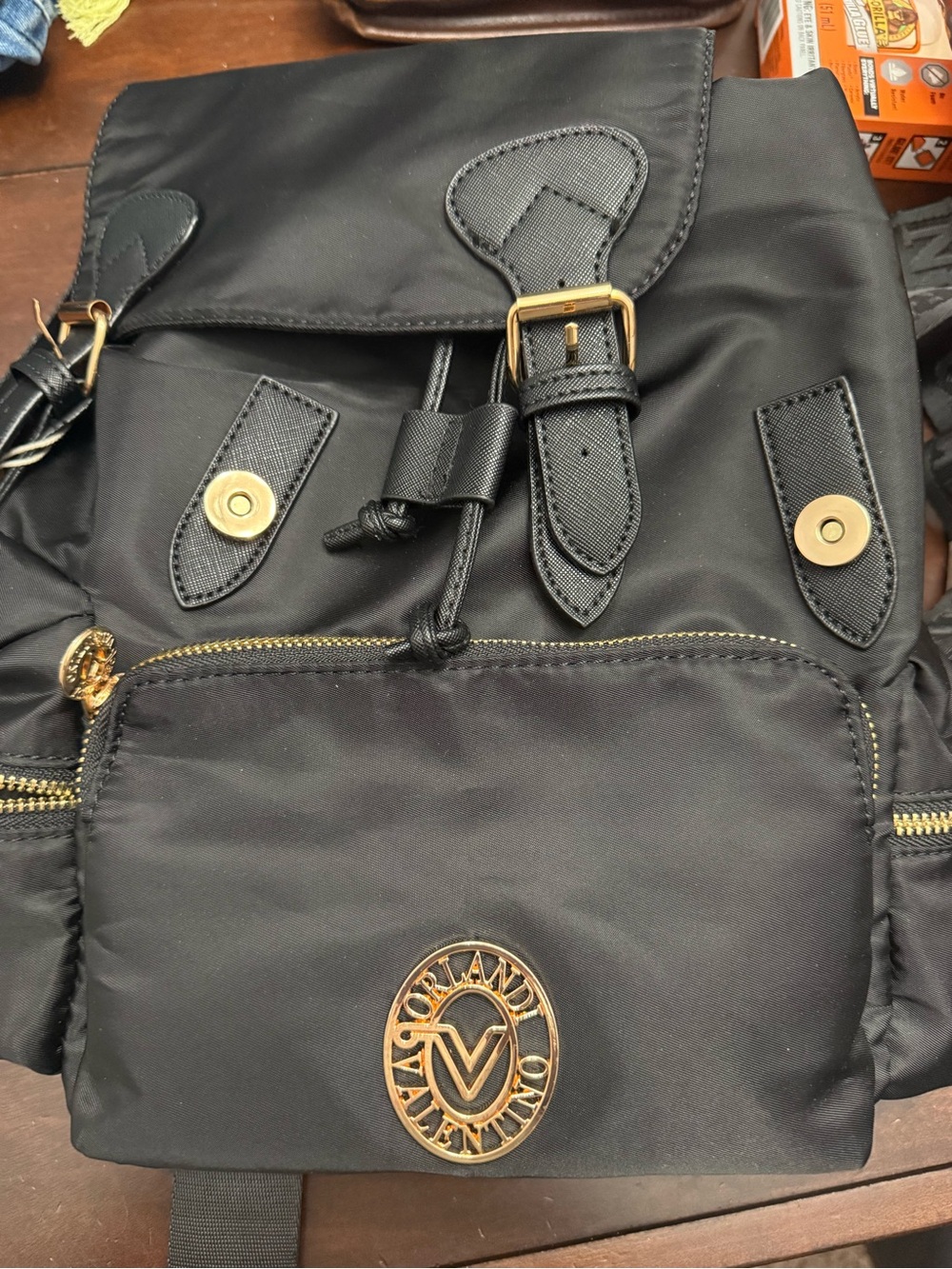 Valentino Orlandi Black Backpack